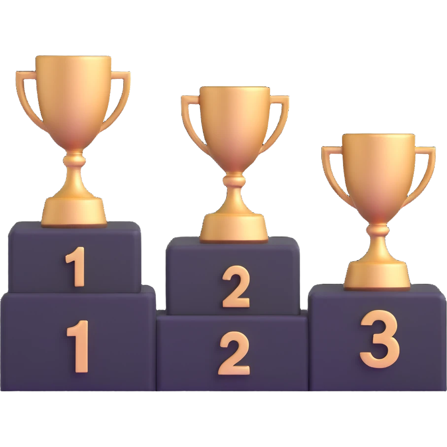 1st 2nd 3rd place winner podiums emoji