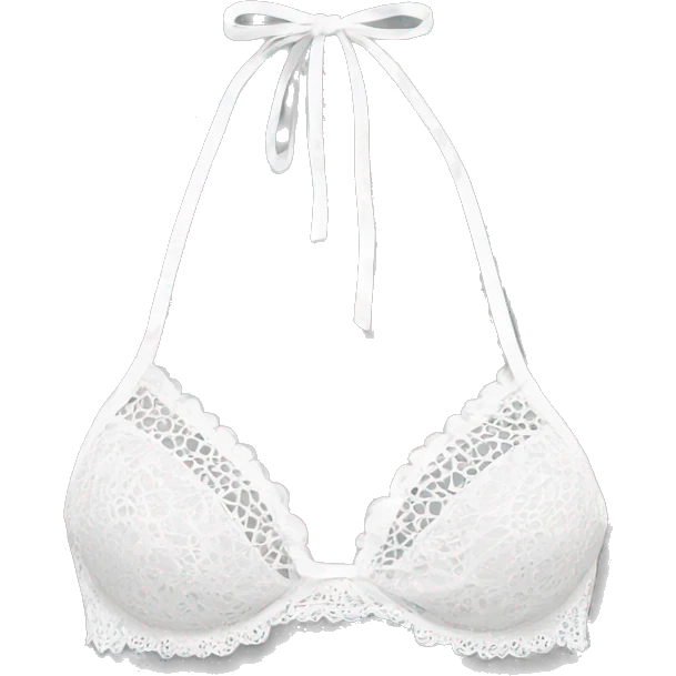 White lace bikini top  emoji