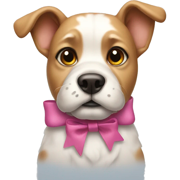 A dog with bows  emoji