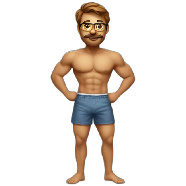 Sexy mathematician in boxers emoji