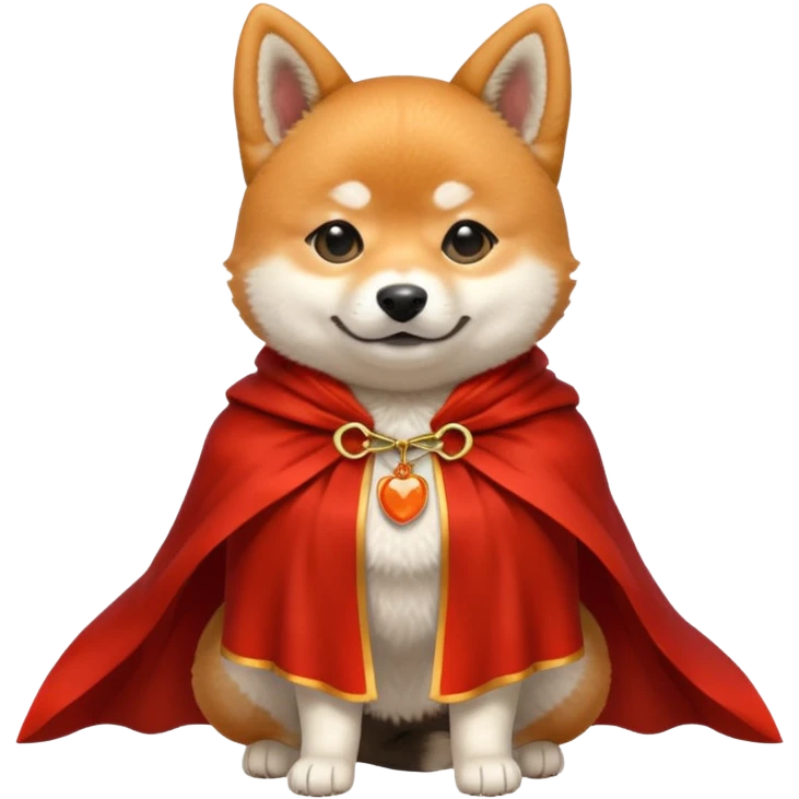 Shiba Dog in demon red collar cloak emoji