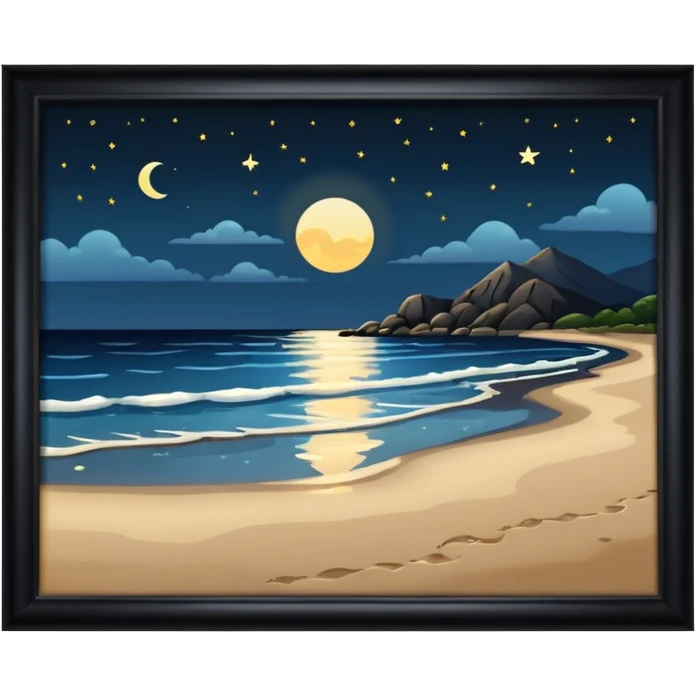 Night beach emoji