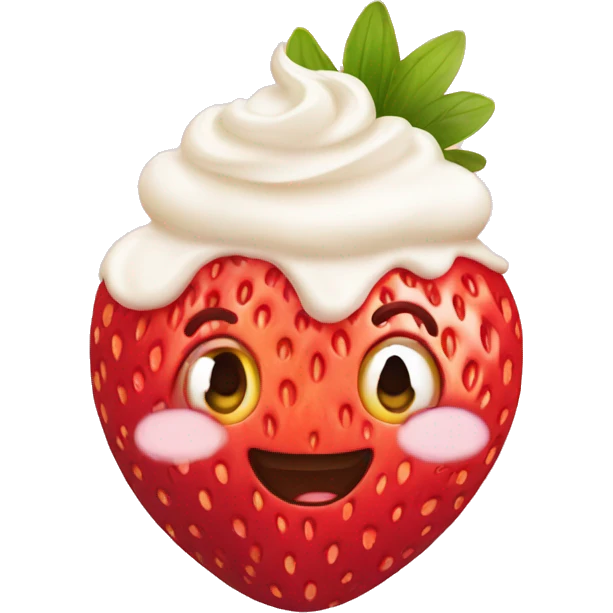 strawberries and cream emoji