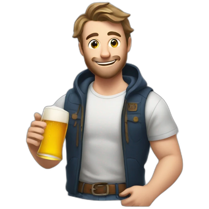 mr beast qui boit une bière emoji