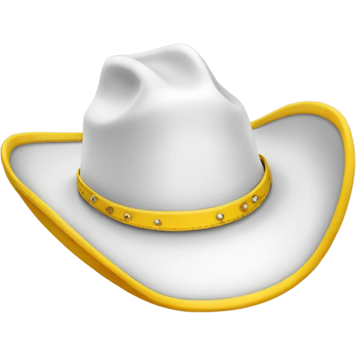 White and yellow Cowboy hat emoji