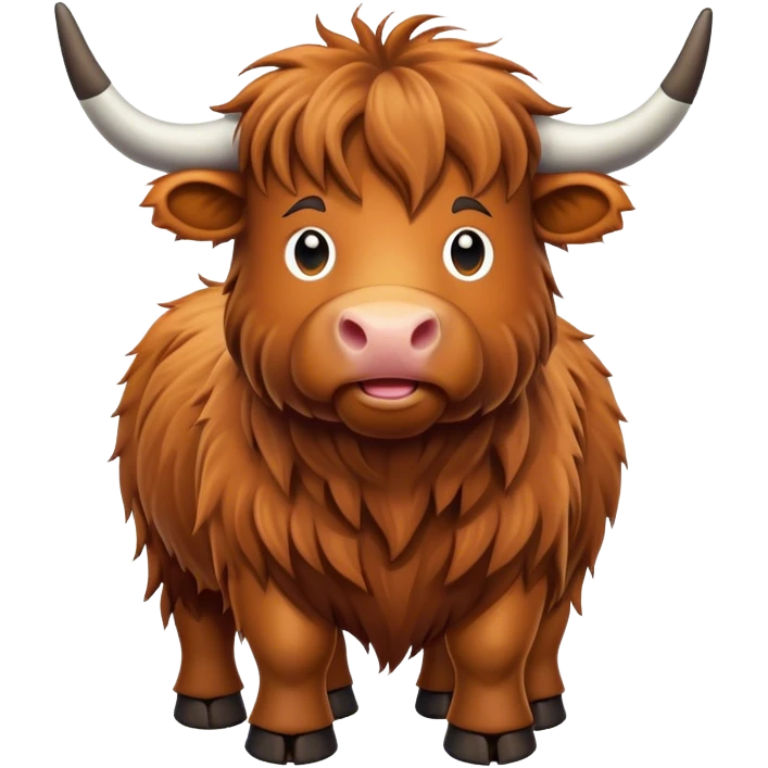 Happy highland cow emoji