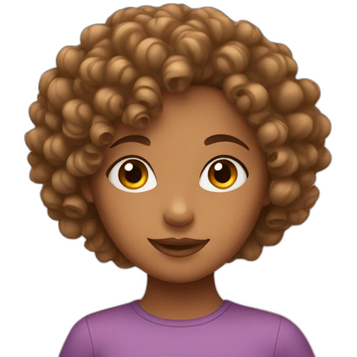 girl with curly hair emoji