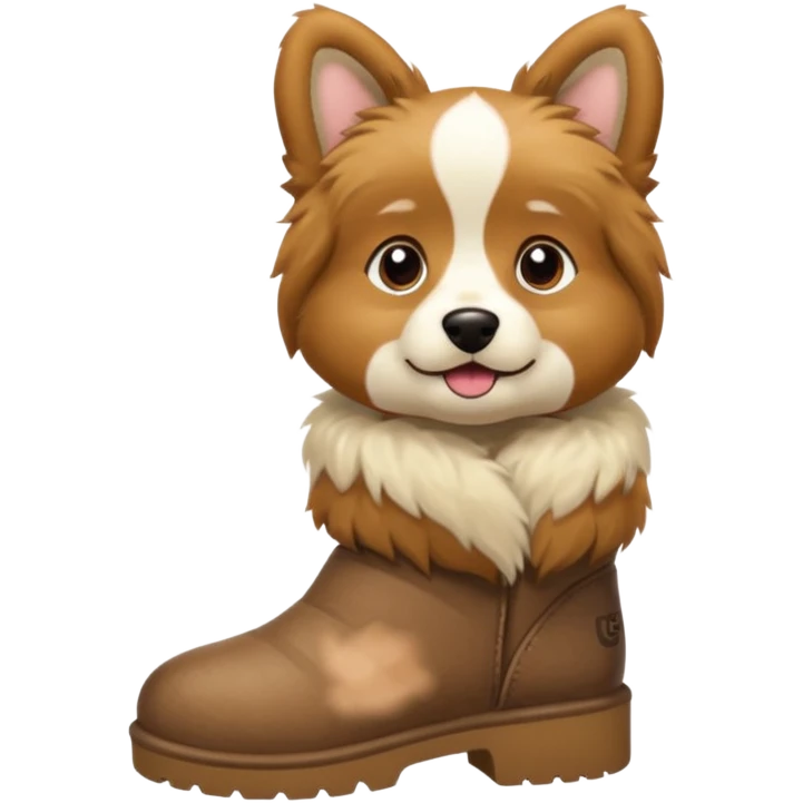 Dog with uggs emoji
