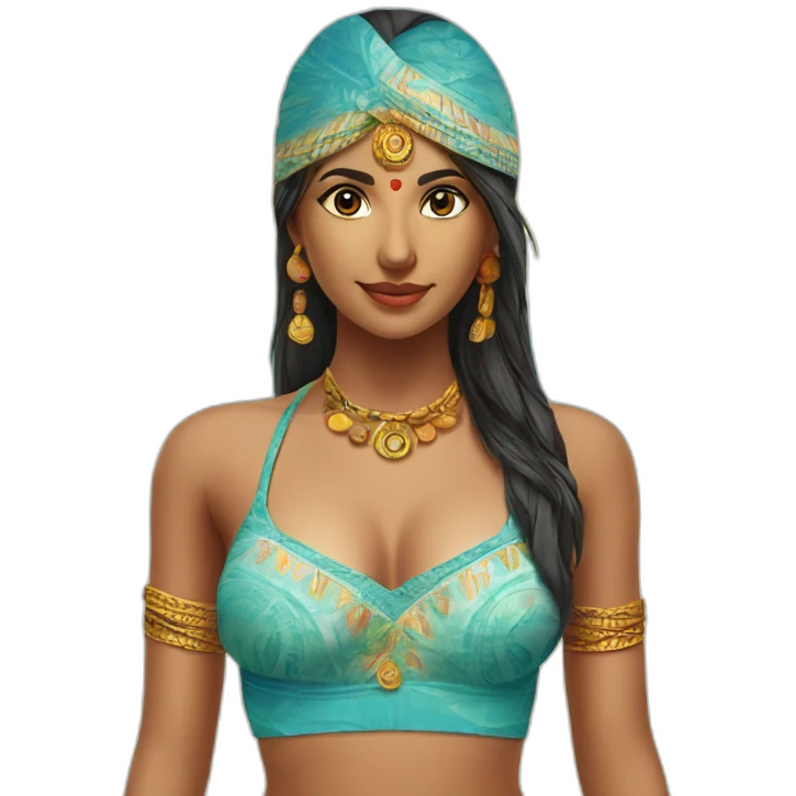 indian-woman-soft-fit-bikini-beach emoji