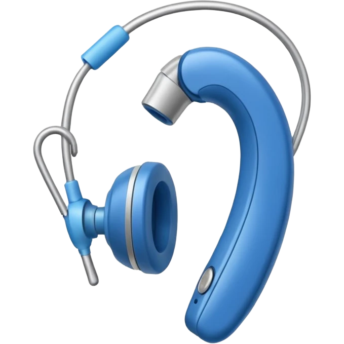 blue hearing aid emoji