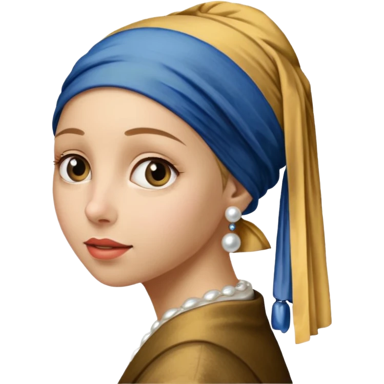 Girl with a Pearl Earring painting emoji