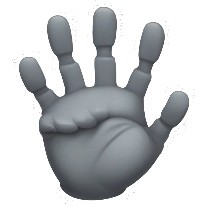 Grey claw hand emoji