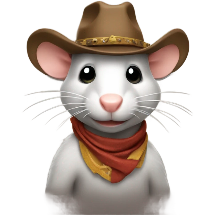 Rat wearing a cowboy hat  emoji