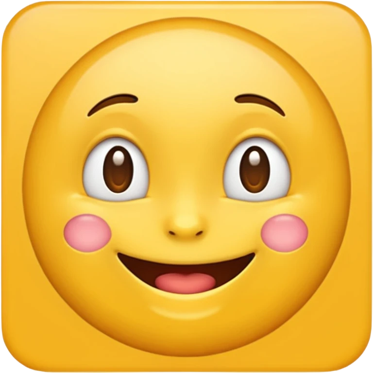 Emoji, yellow round teasing smile emoji