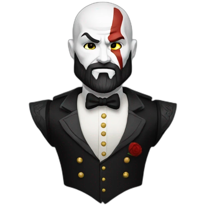 kratos wears tuxedo emoji