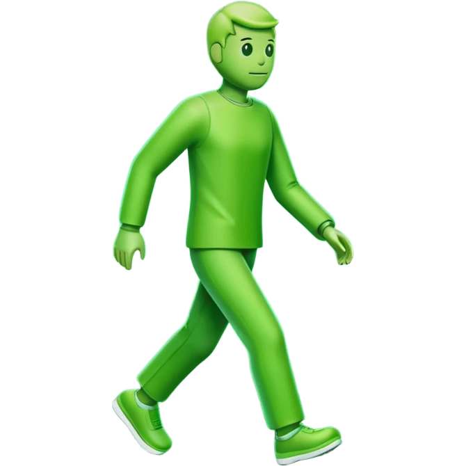Crosswalk Light icon , Green walking man. emoji
