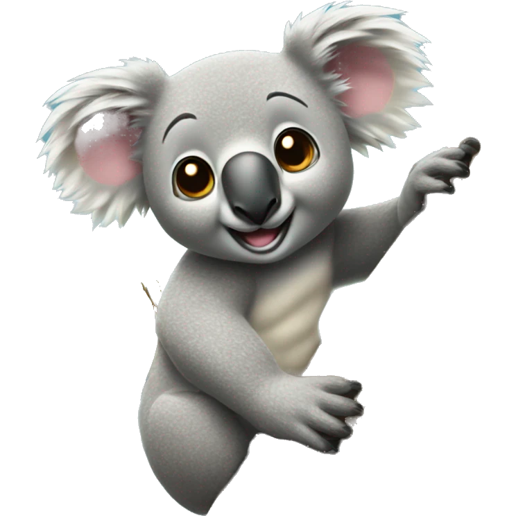 Koala climbing drag racing light tree  emoji