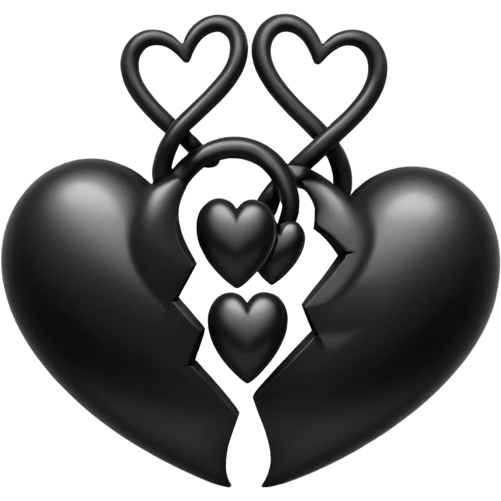İki siyah kalp Birleşik emoji