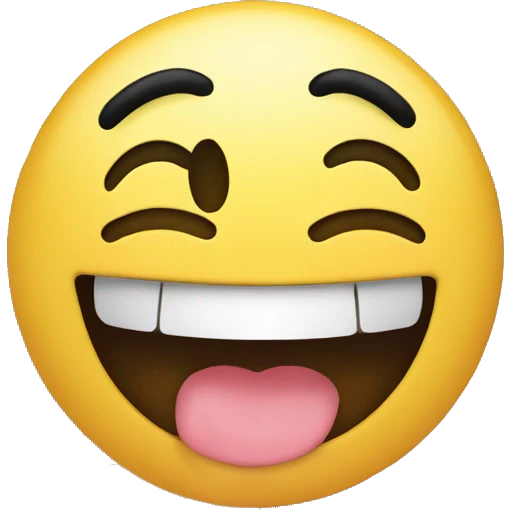 Smiley face emoji with finger in front of louth emoji