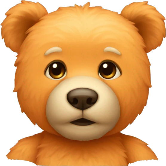 light orange colour teddy bear emoji