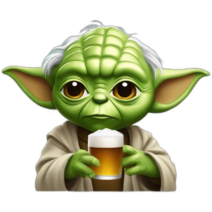 Yoda-drink-beer emoji