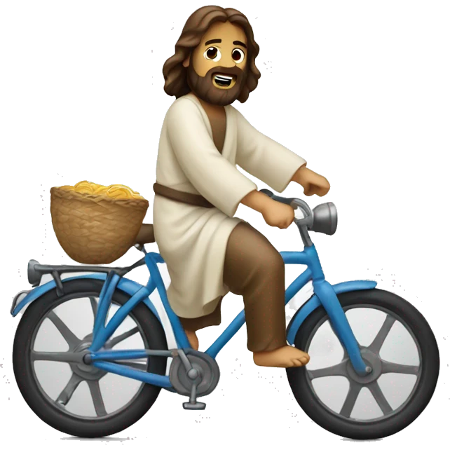 Jesus riding bike  emoji
