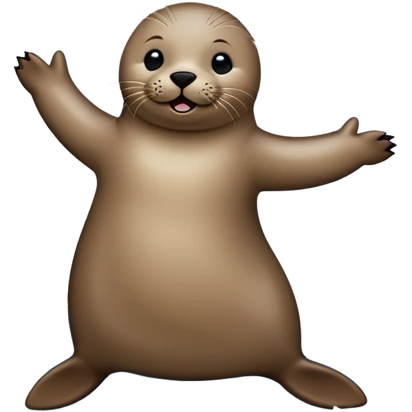A seal grooves to the beat, dancing joyfully on the ice with flips and twirls! emoji