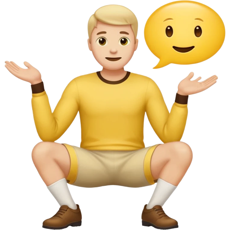Make a yellow emoji man put his hand on his crotch area and a speech bubble saying Darragh give me snus Make him put his hand between his legs  emoji