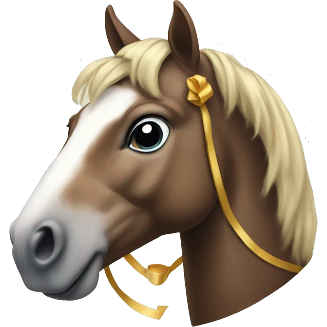 horse with a bow in its hair emoji