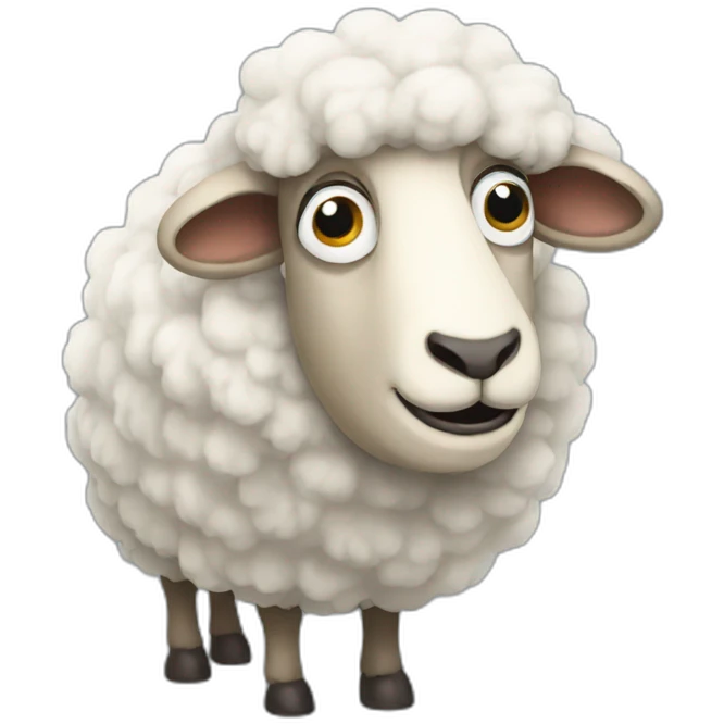 silly sheep emoji