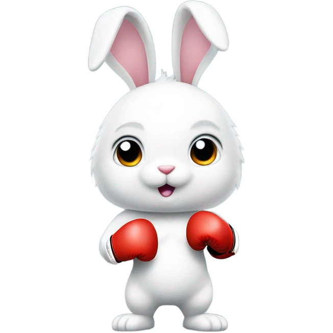 Bunny boxing emoji