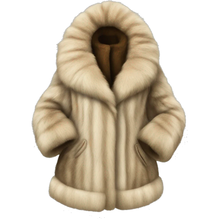 women’s vintage fur coat emoji