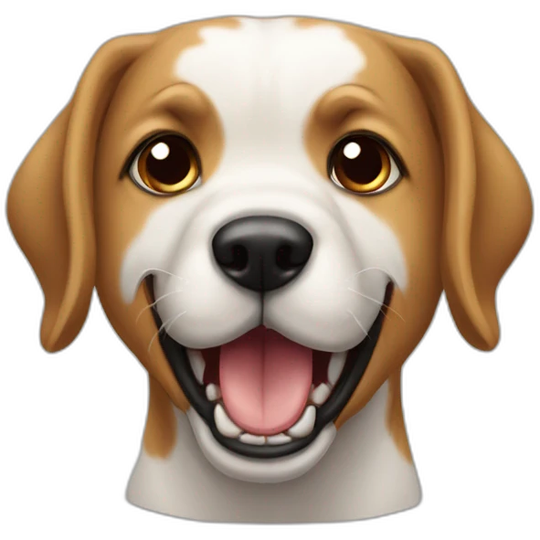 perrito botando la lengua emoji