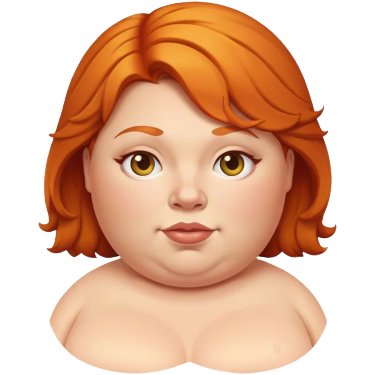 fat ginger woman emoji
