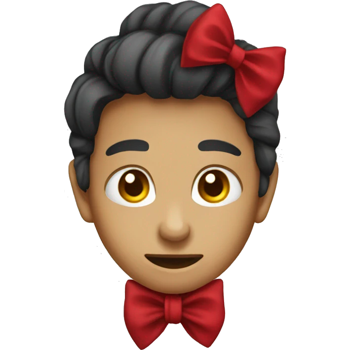 Dark red bow emoji