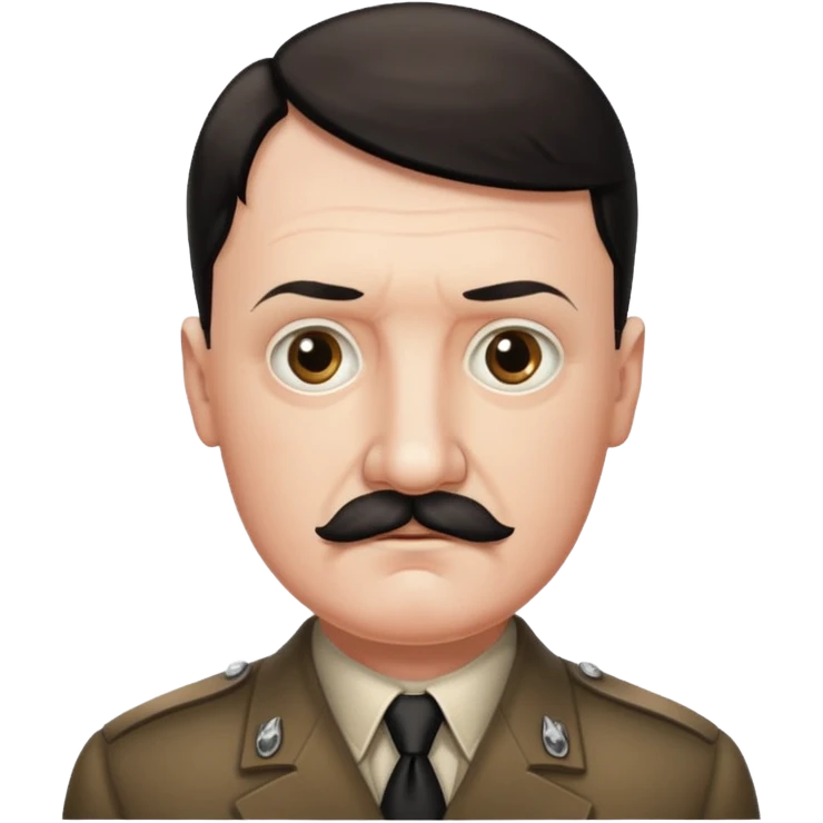 Hitler with a small mustache  emoji