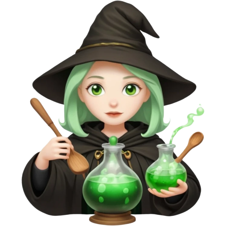 green witch cooking potion emoji