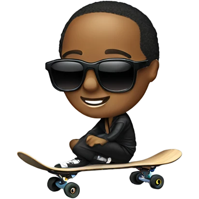 Stevie wonder on a skateboard emoji