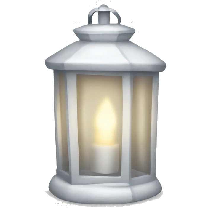 White Christmas lantern  emoji