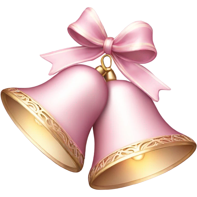Light pink Christmas bells emoji