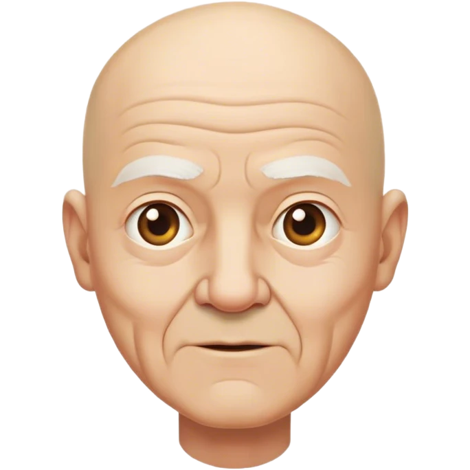 old man bald head emoji