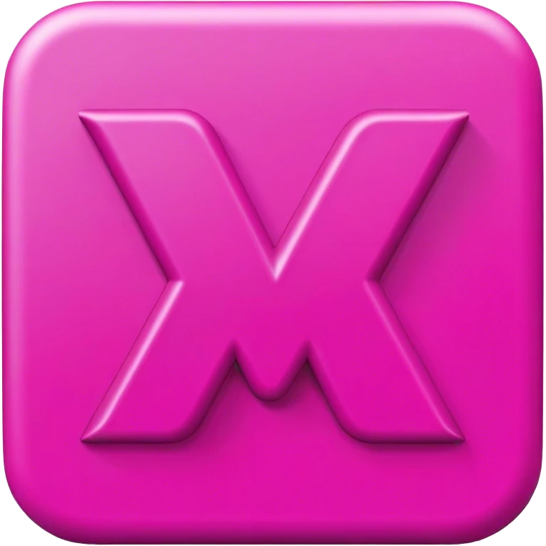 Letter “V” in magenta pink color emoji
