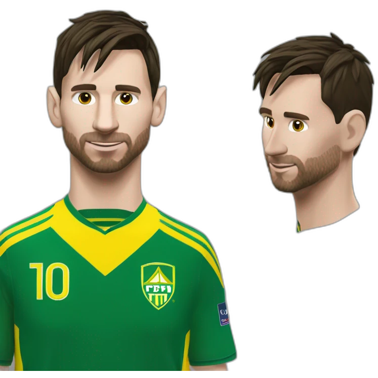 lionel messi porte le maillot du fc nantes emoji
