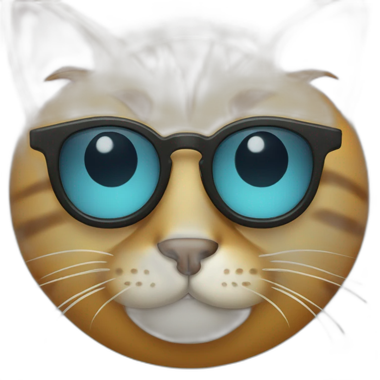 Gato con lentes emoji