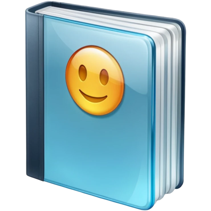 Transparent glass style book  emoji