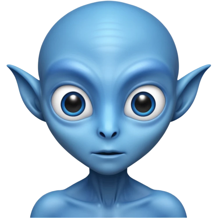blue alien emoji