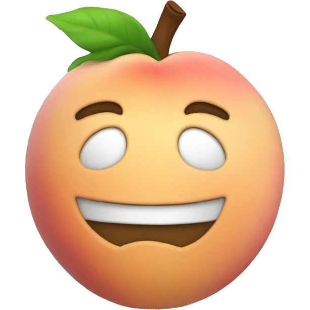 3D peach  emoji