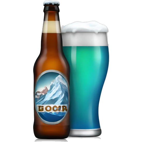 beer with Glacier emoji