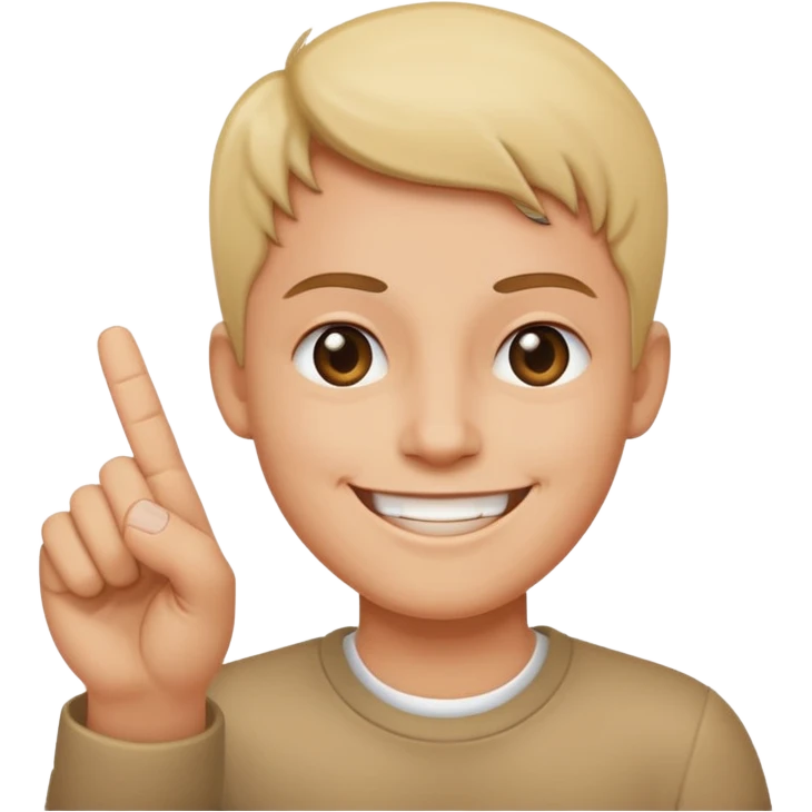 smiling with middle finger emoji
