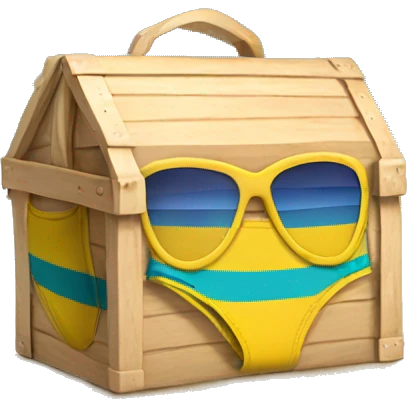 Bikini beach box emoji
